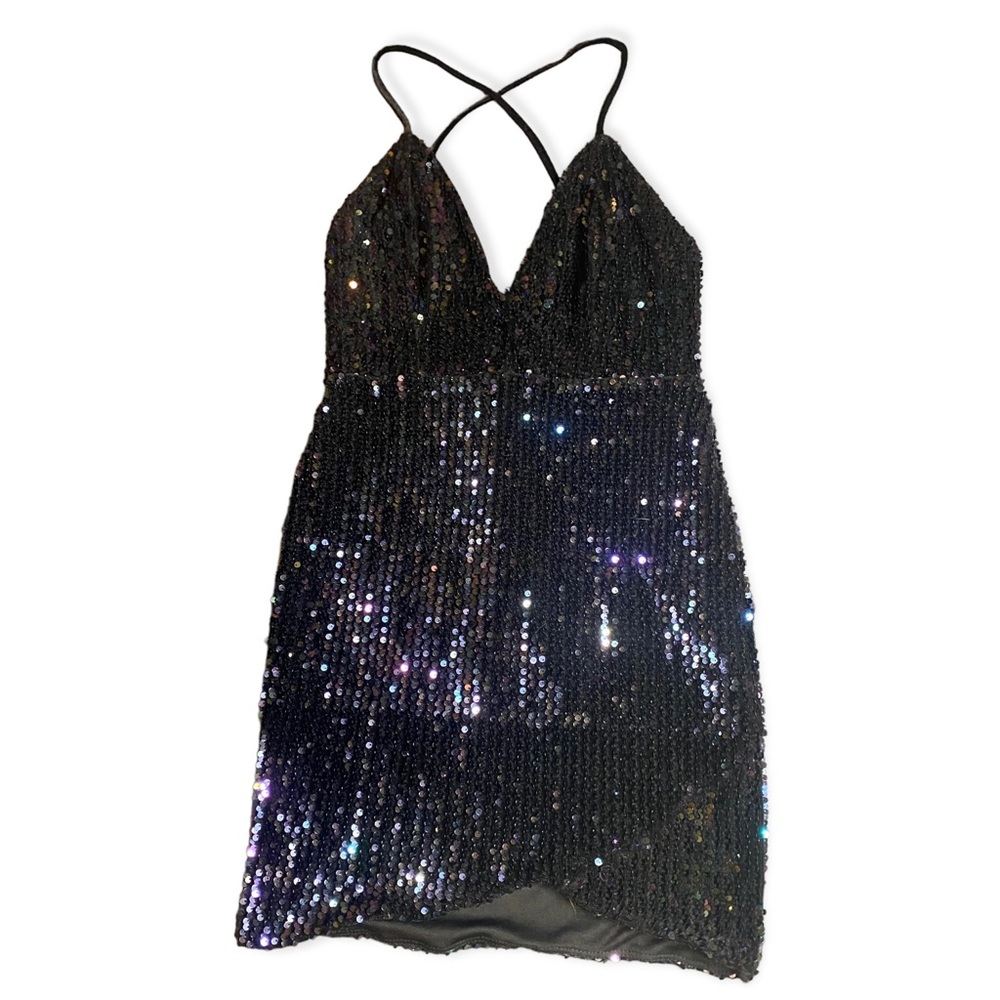 Black Sequinced Dress